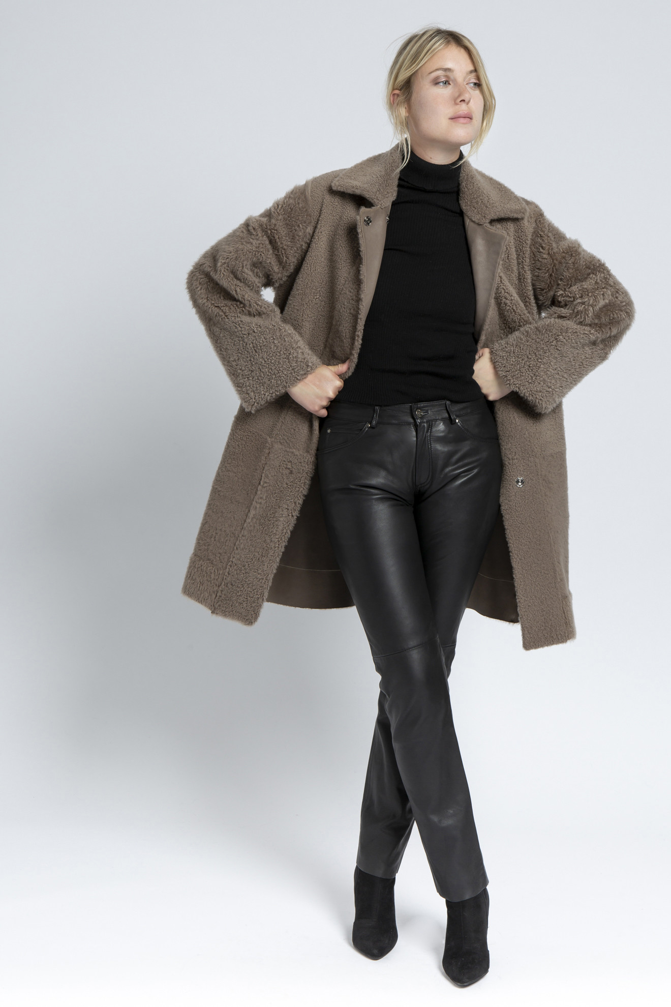 MANTEAU COL CLAUDINE REVERSIB. MAYLIN LONG