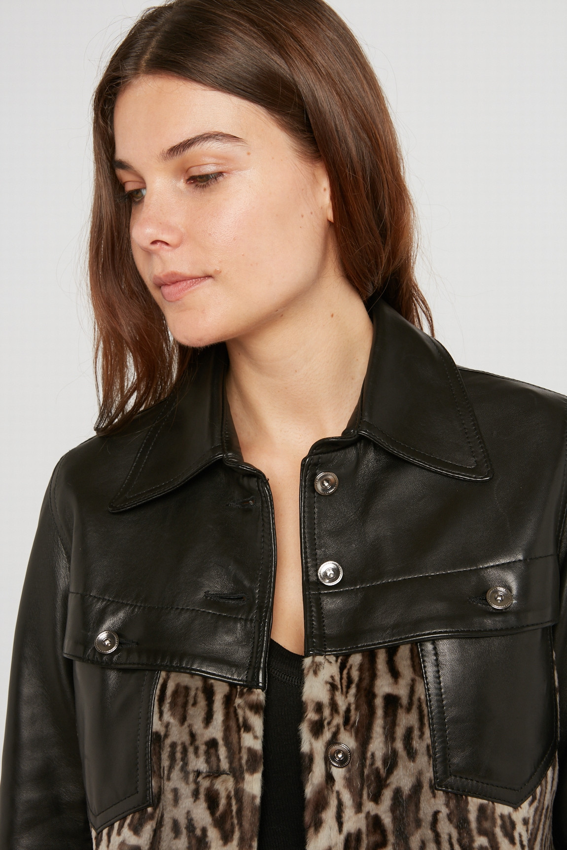 BLOUSON BI-MATIÈRE COLEEN WAXY