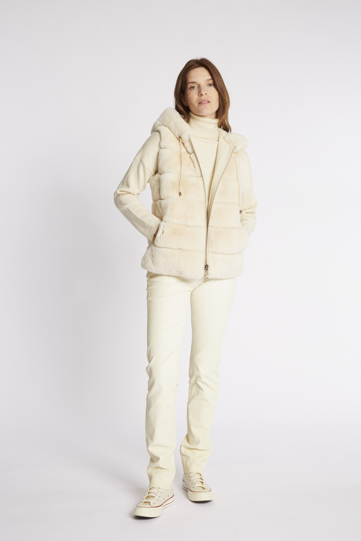 GILET REVERSIBLE EN LAPIN REX DELIZIA REX