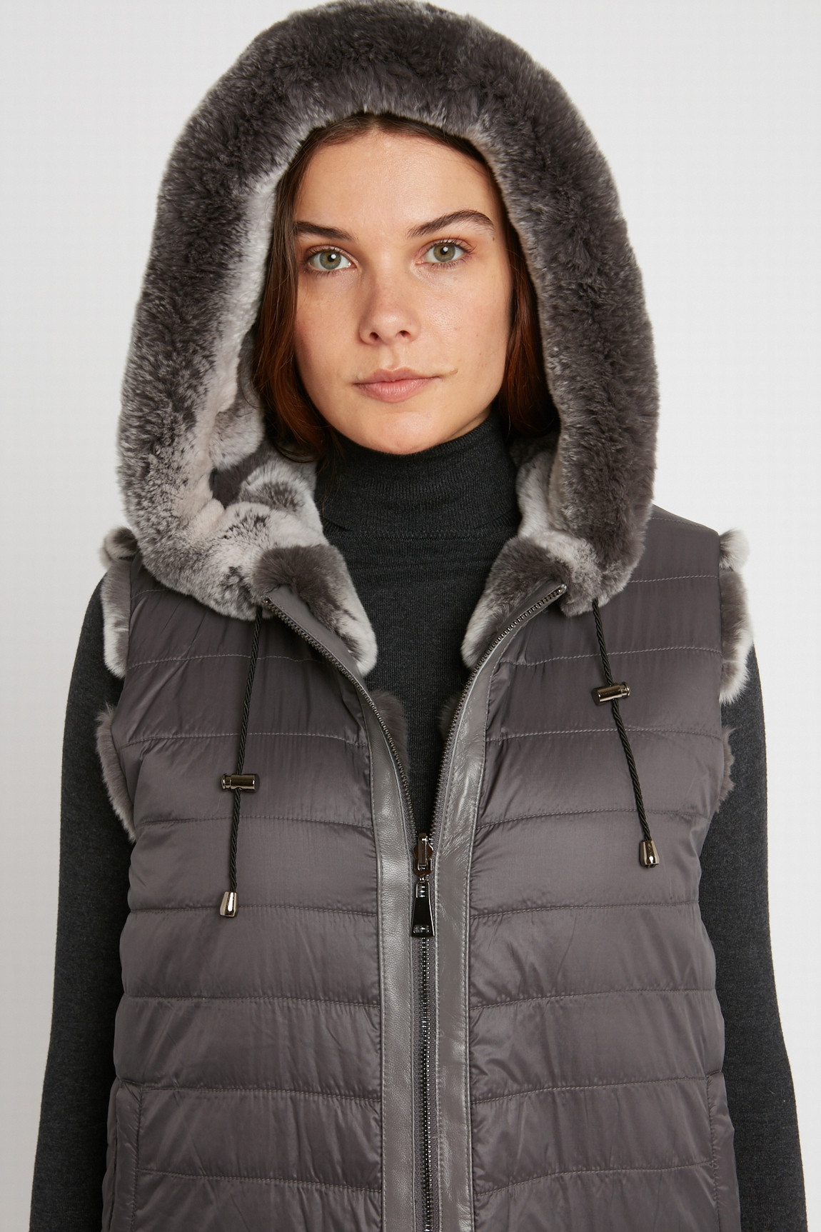 GILET REVERSIBLE EN LAPIN REX DELIZIA REX