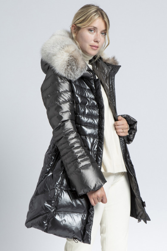 GOOSE DOWN JACKET W/ FOX FUR DOMITILE