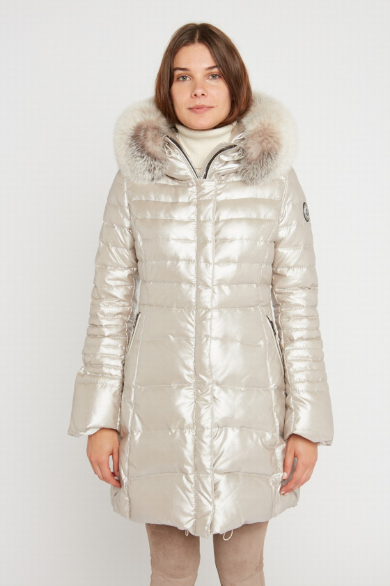 GOOSE DOWN JACKET W/ FOX FUR DOMITILE