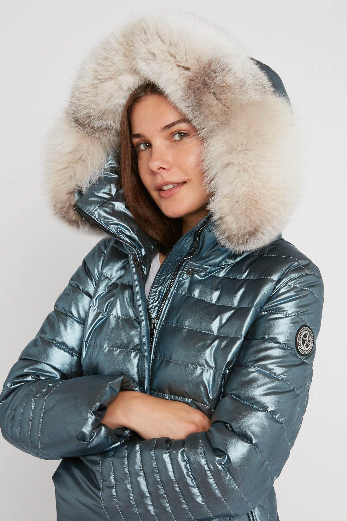 GOOSE DOWN JACKET W/ FOX FUR DOMITILE