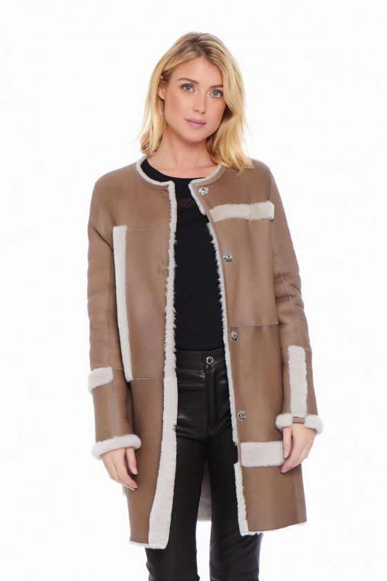 MANTEAU REVERSIBLE AGNEAU LENORA DF