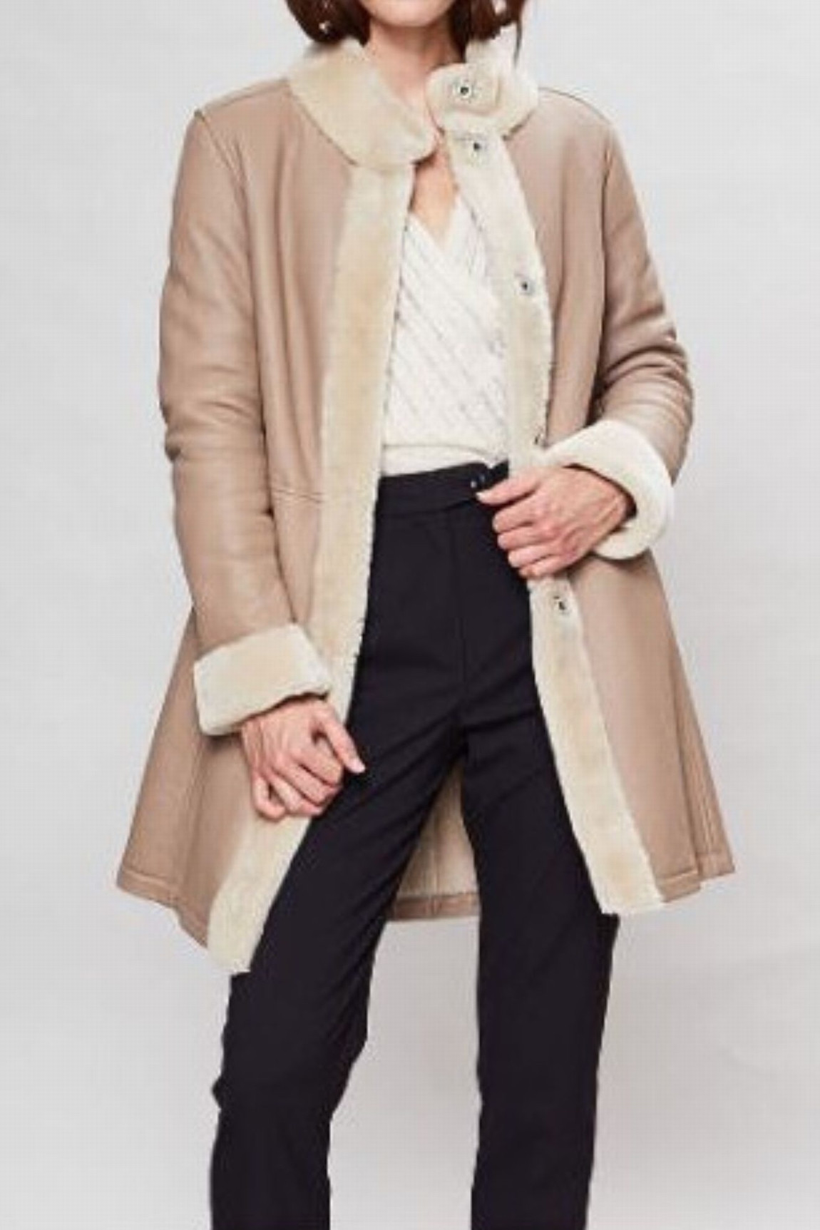 MANTEAU 3/4 AGNEAU SOFT LISA MARIE SOFT