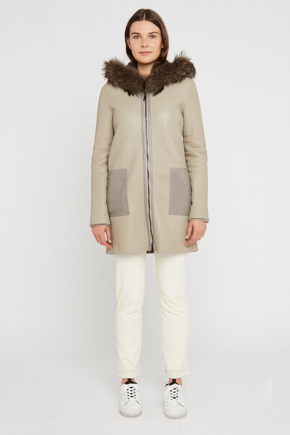 MANTEAU EN PEAU RETOURNÉE LIVY SOFT