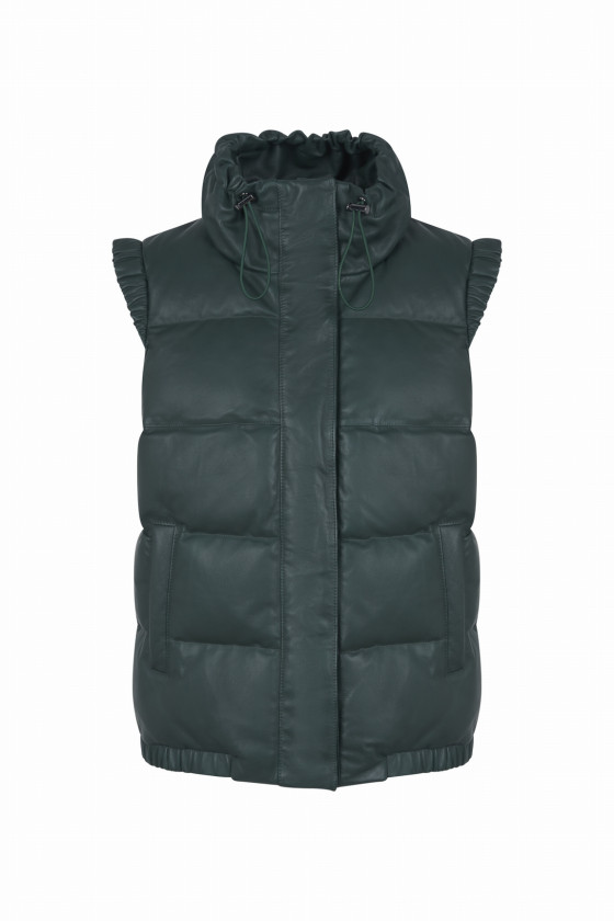 GILET EN CUIR SANS MANCHES QUEBEC