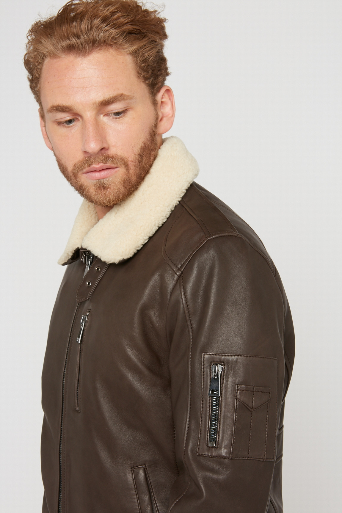 BLOUSON PILOTE EN CUIR RAFAEL