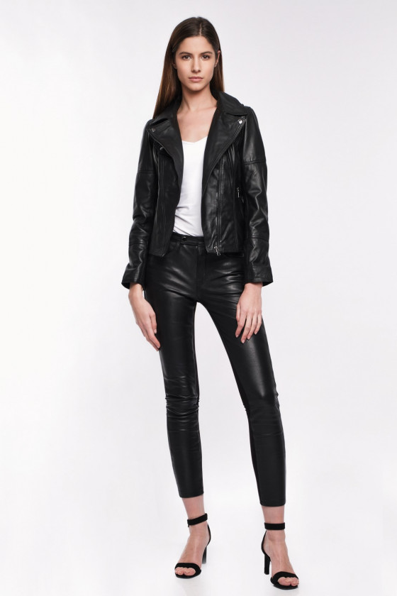 LAMB LEATHER BIKER JACKET LOVELY WODY