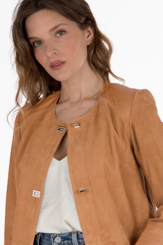 MANTEAU 3/4 EN DAIM IOLANDA VELOURS