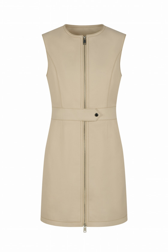 ROBE DROITE EN CUIR CLAYSSE