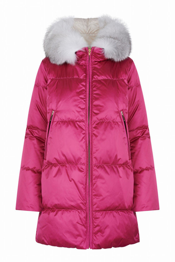 DOUDOUNE REVERSIBLE COL RACOON FALCADE