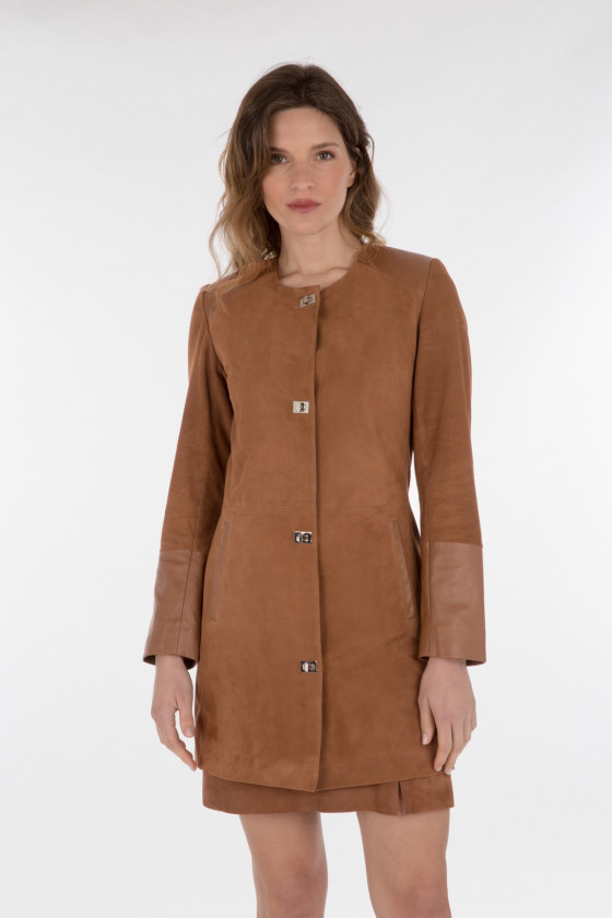 3/4 LENGTH BI-MATERIAL JACKET IOLANDA VELOURS