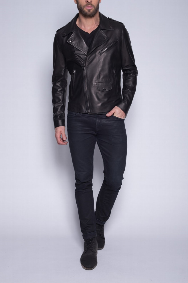 BLOUSON AGNEAU SCARO WAXY