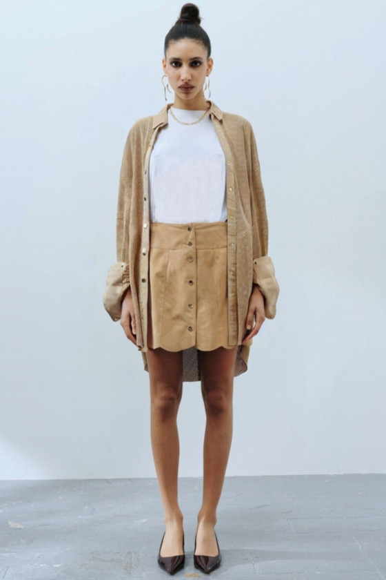 CHEMISE LONGUE DAIM OVERSIZED SONITA VEL