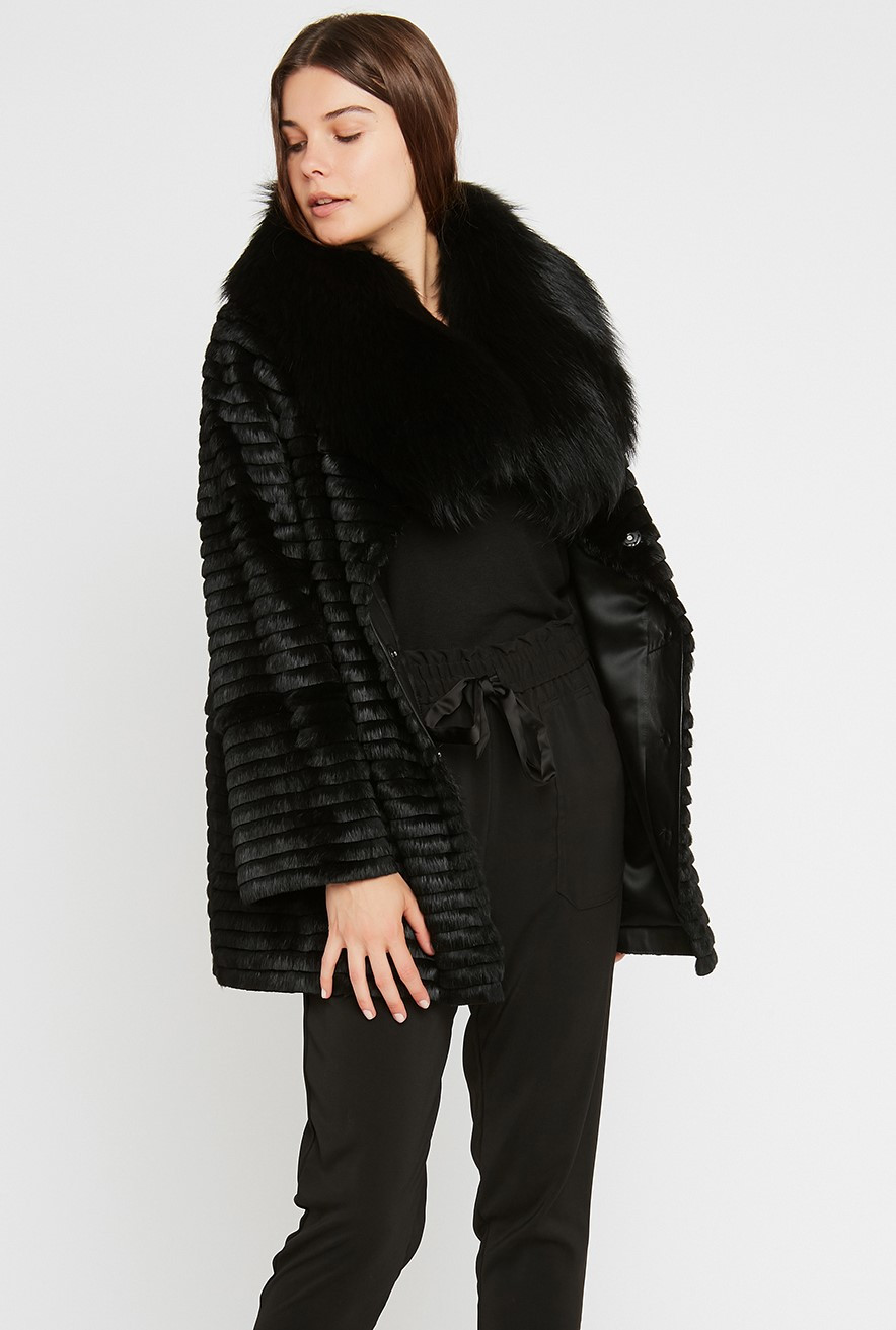 MANTEAU LAPIN + FOX ZABAL