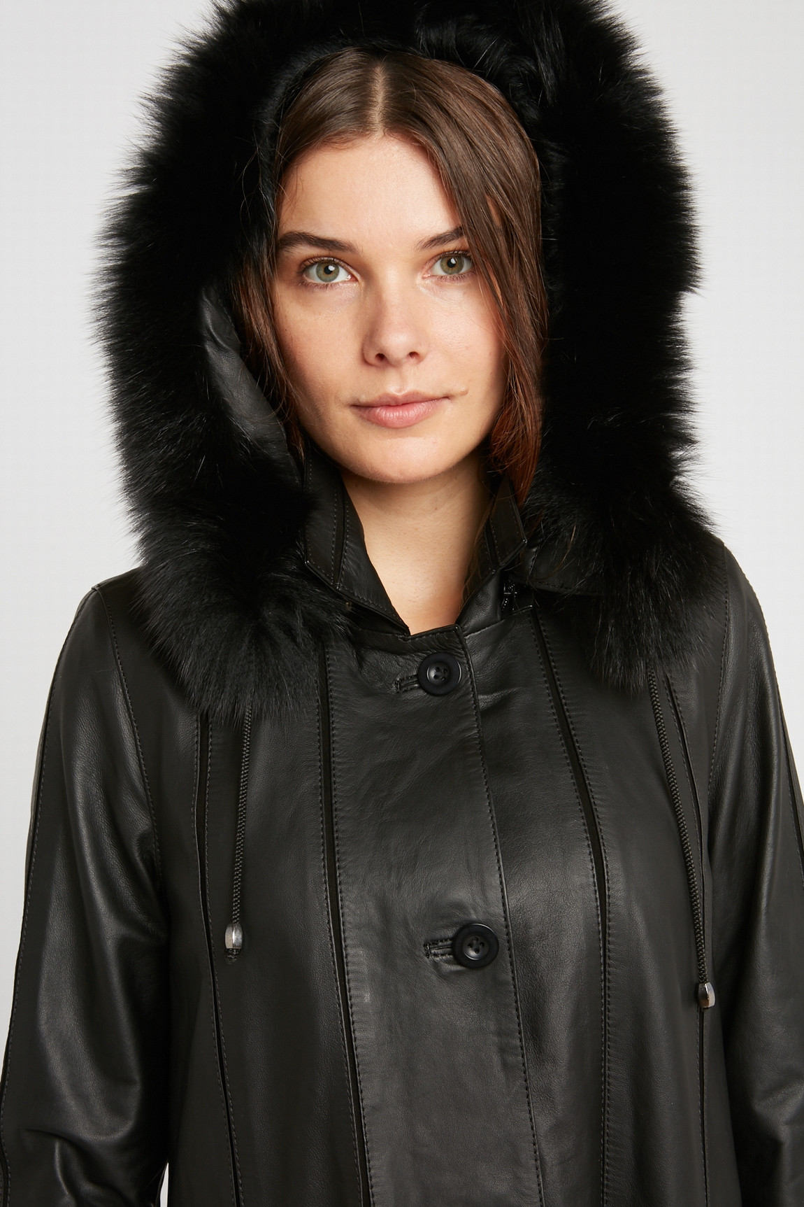 LAMB LEATHER COAT W/ FUR RACHEL AGORA